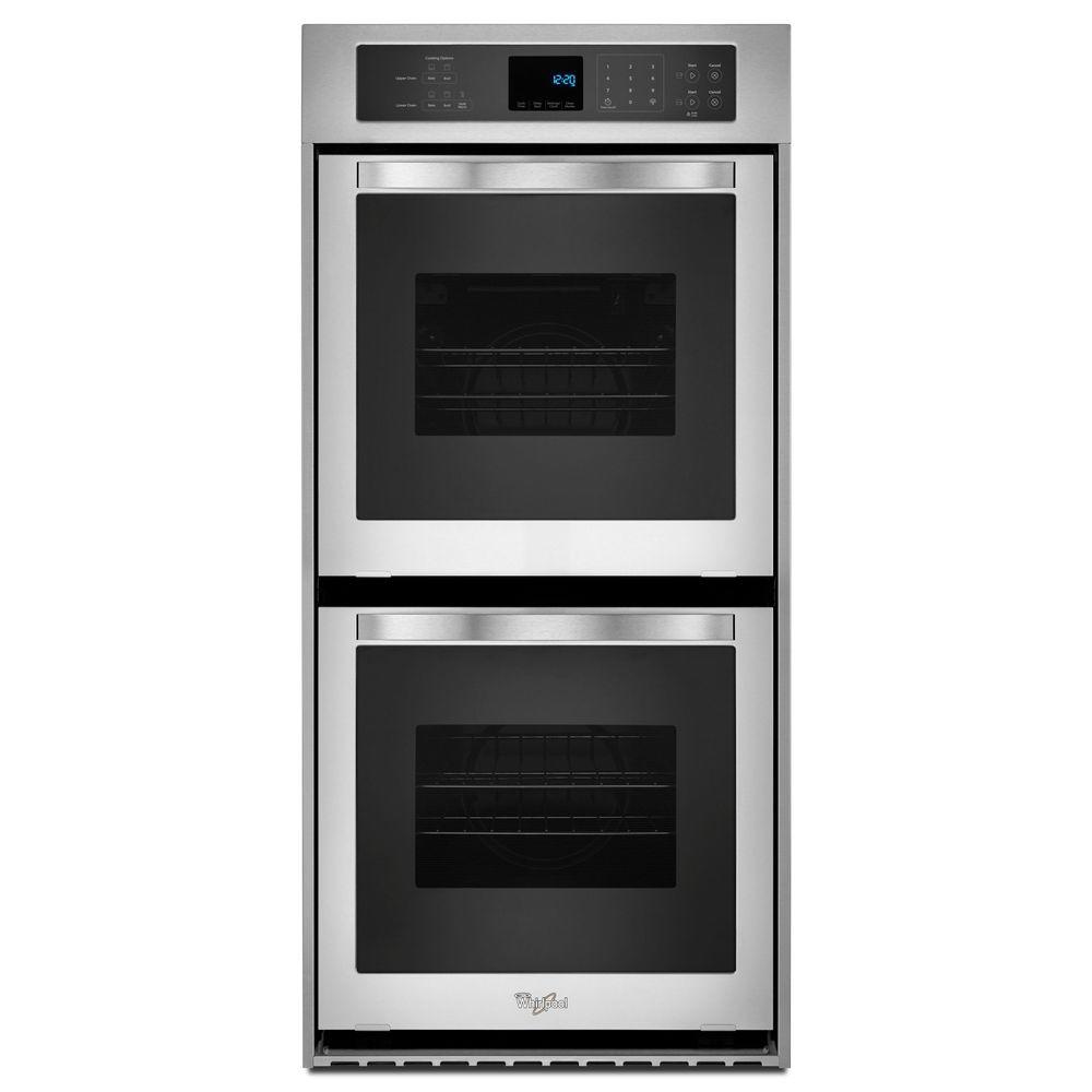 24 electric double wall oven self cleaning discount